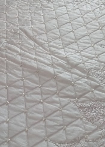 Nakışlı Pastel Pembe Yatak Örtüsü - Görsel 7