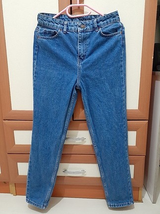 Lâcivert boyfriend kot pantolon
