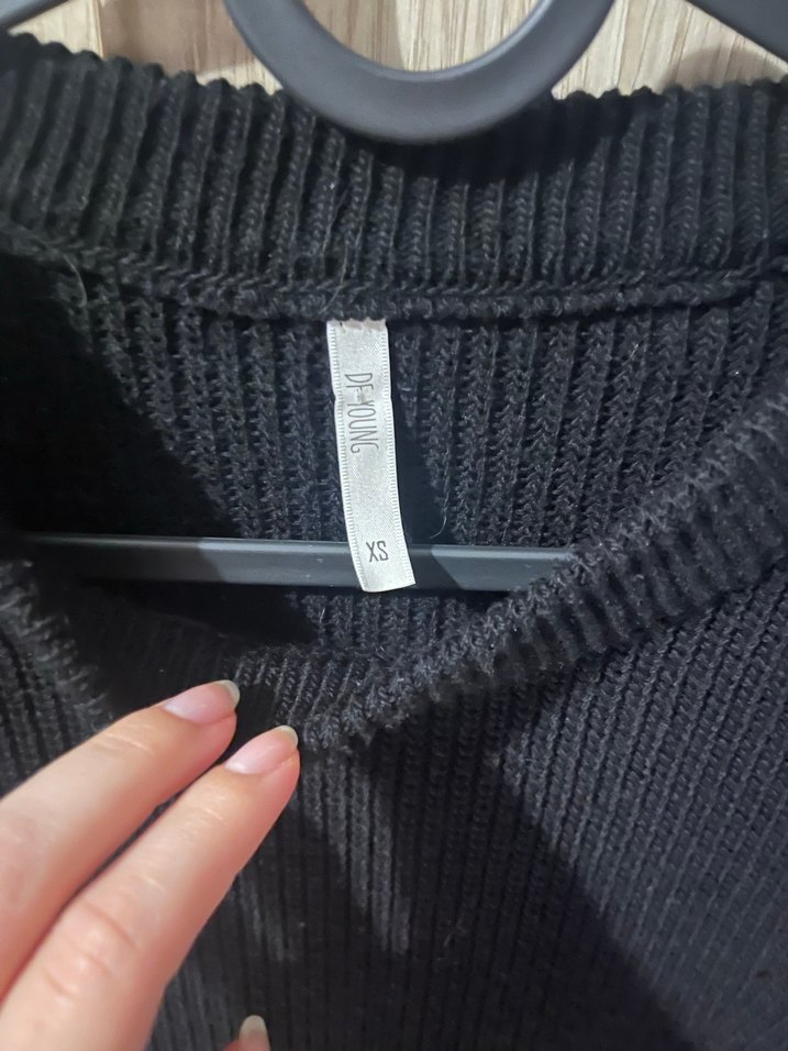 Siyah Kadın Triko Kazak - Görsel 3