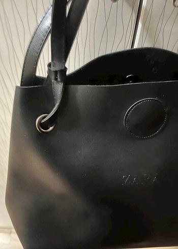 Siyah Deri Kadın Omuz Çantası - Görsel 4