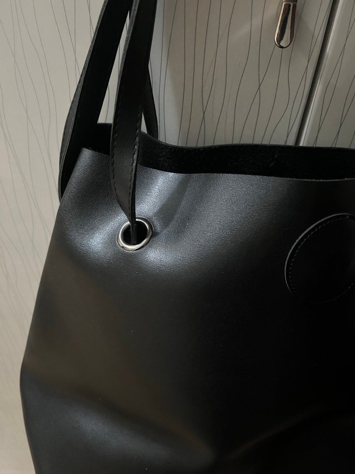Siyah Deri Kadın Omuz Çantası - Görsel 2