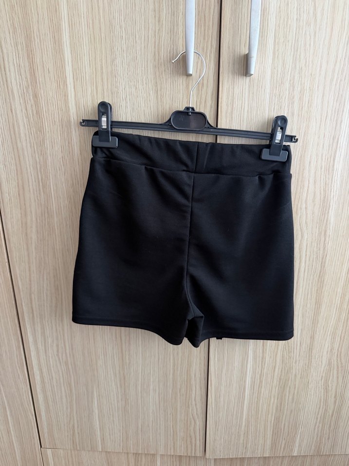Siyah Kemerli Mini Şort Etek - Görsel 3