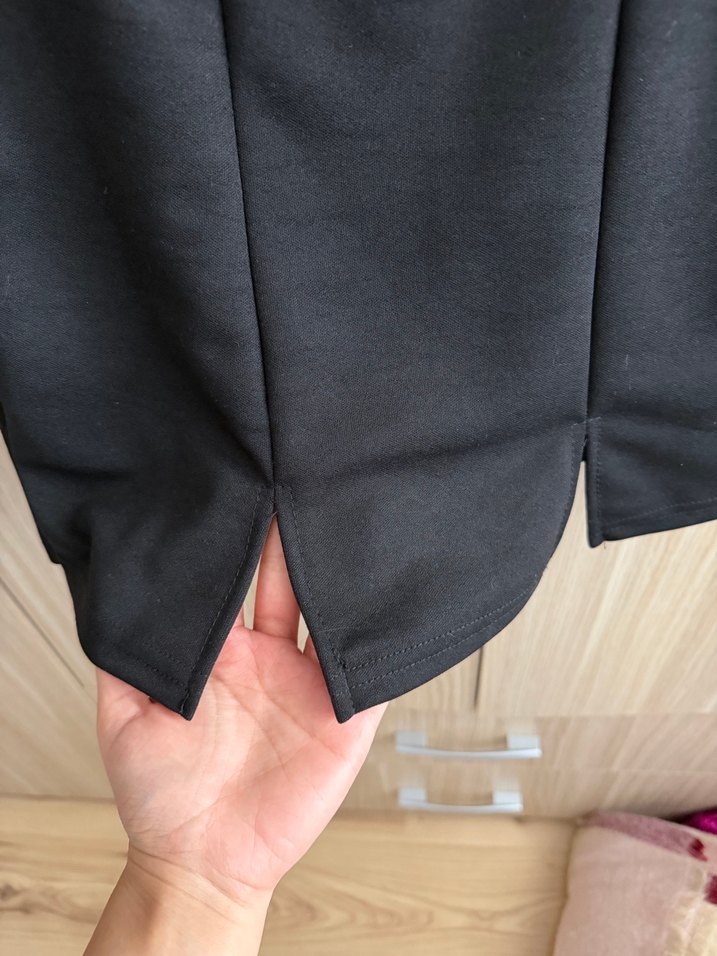 Siyah Kemerli Mini Şort Etek - Görsel 2