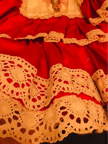9-12 Ay Beden kırmızı Renk özel dikim kına doğumgünü parti elbisesi