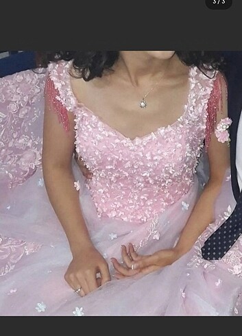 Pembe Nişan Elbisesi