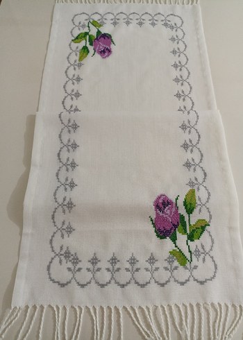 kanaviçe runner masa örtüsü - Görsel 2