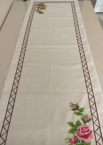 kanaviçe el işi runner masa örtüsü - Görsel 4