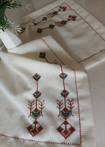 kanaviçe el işi runner masa örtüsü - Görsel 2