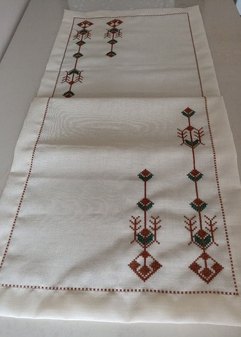 kanaviçe el işi runner masa örtüsü - Görsel 3