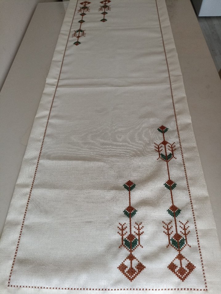 kanaviçe el işi runner masa örtüsü - Görsel 4