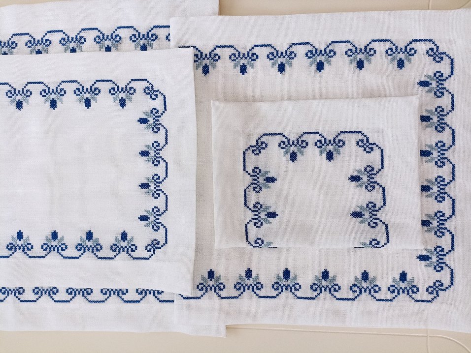 etamin kanaviçe salon takımı 4 parça - Görsel 3