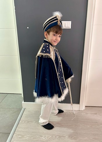 Lacivert İşlemeli Çocuk Sünnet Kıyafeti - Görsel 3