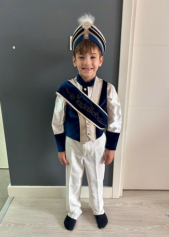 Lacivert İşlemeli Çocuk Sünnet Kıyafeti - Görsel 4