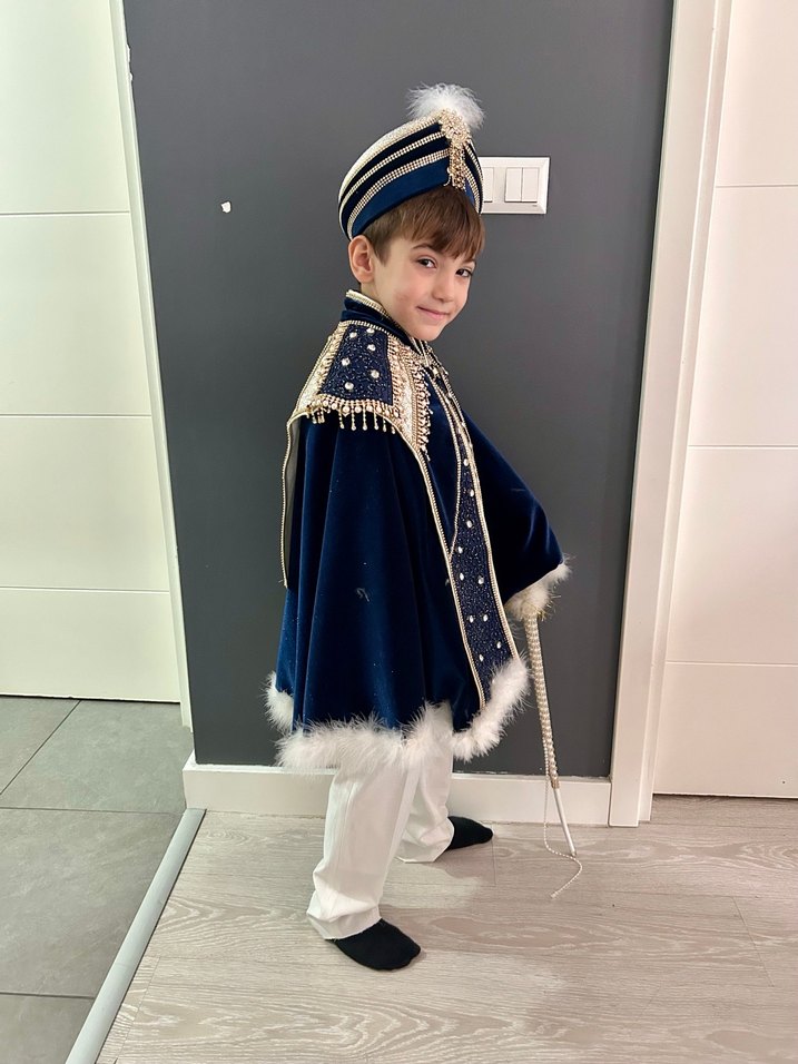 Lacivert İşlemeli Çocuk Sünnet Kıyafeti - Görsel 3