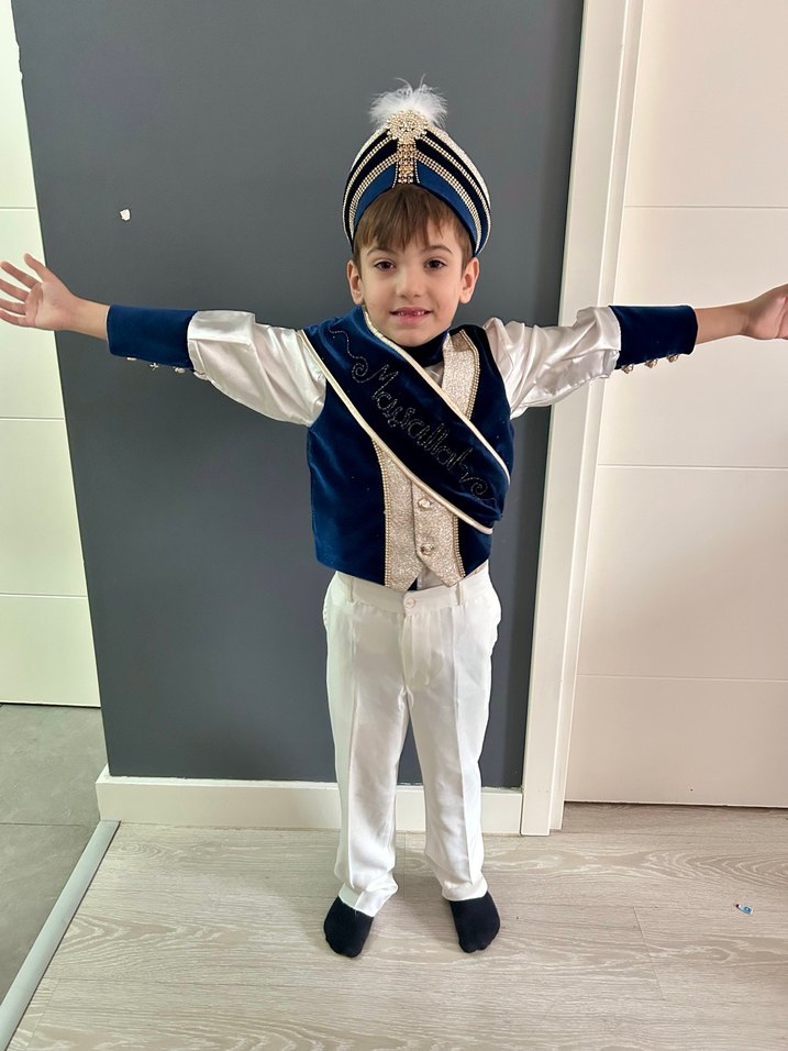 Lacivert İşlemeli Çocuk Sünnet Kıyafeti - Görsel 5