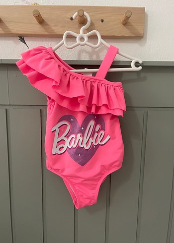 LCW Pembe Fırfırlı Barbie Kız Mayo
