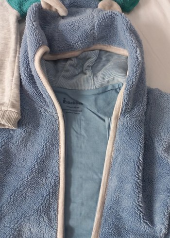 24-36 Ay Beden Kız Çocuk Gri Uzun Kollu Triko Pijama Takımı