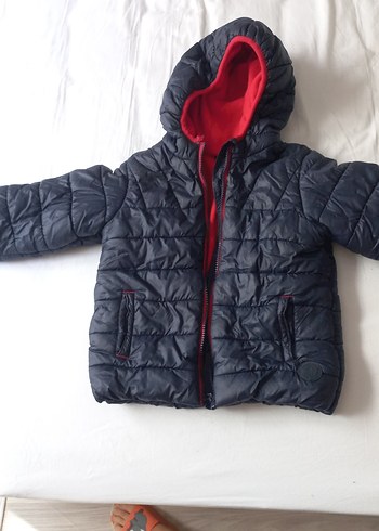 Koyu Gri Erkek Çocuk Kapüşonlu Mont