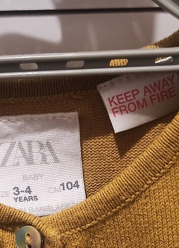 4 Yaş Beden camel Renk Zara hırka