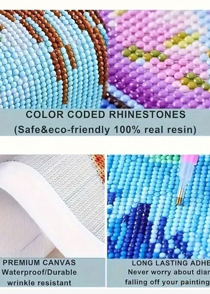 Büyük boy elmas boyama seti - Görsel 2