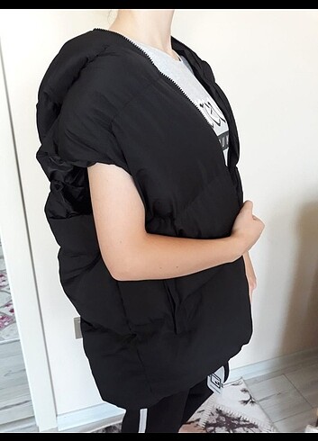 Oversize şişme yelek boyfriend