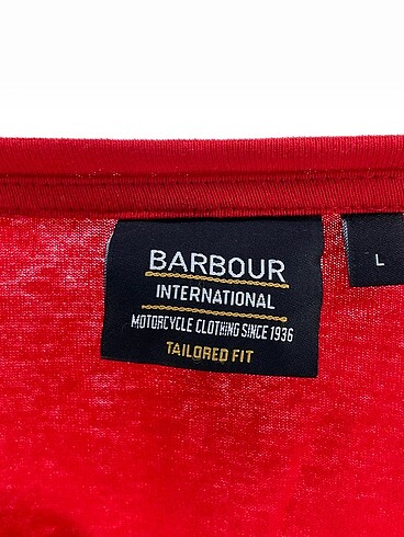 l Beden kırmızı Renk Barbour T-shirt %70 İndirimli.