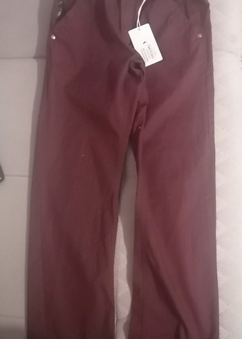Bordo Bol Kesim Erkek Çocuk Pantolonu 13-14 Yaş Şık ve Rahat