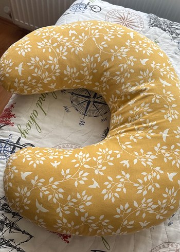 Pastel Sarı Desenli Emzirme ve Hamile Yastığı - Görsel 2