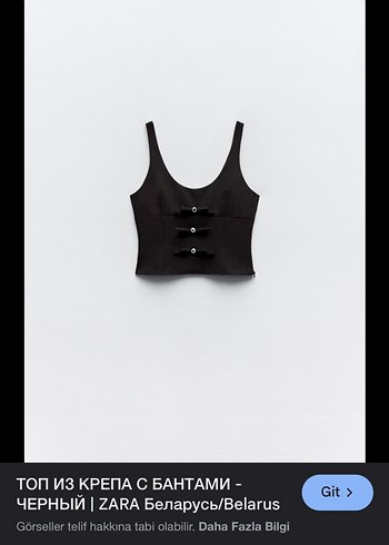 Zara Siyah Mini Kurdeleli Büstiyer