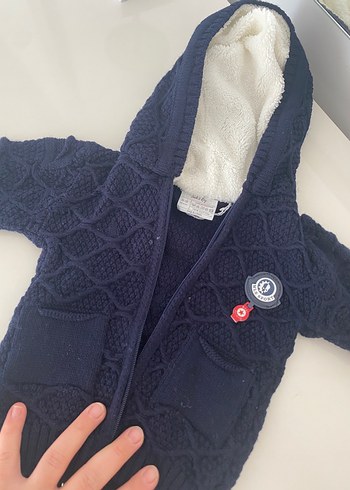 Kapüşonlu Örgü Hırka - Görsel 3