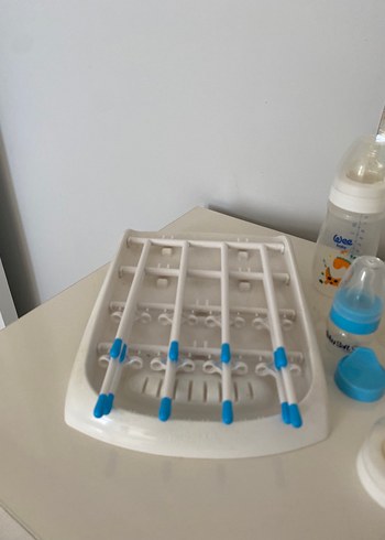 Beyaz Bebek Biberon Seti ve Kurutucu - Görsel 7