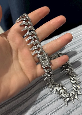 Gri Rock Punk Erkek Kolye - Görsel 3