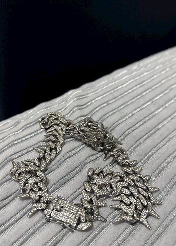 Gri Rock Punk Erkek Kolye - Görsel 4