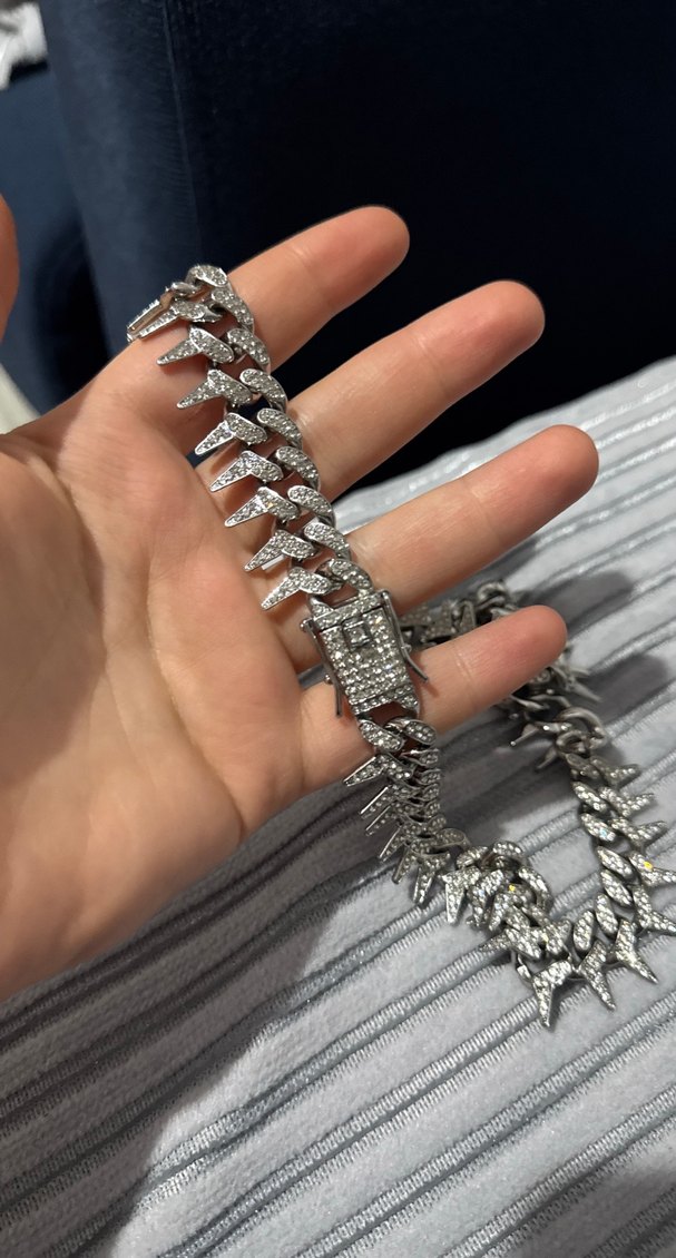 Gri Rock Punk Erkek Kolye - Görsel 3