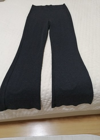 Gri Pilili Kadın İspanyol Paça Pantolon