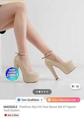 Bej Rugan Tokalı İnce Topuklu Kadın Ayakkabı - Görsel 6