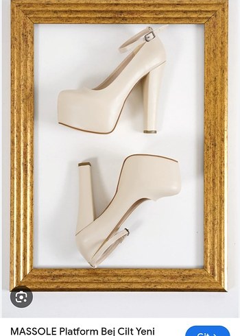 Bej Rugan Tokalı İnce Topuklu Kadın Ayakkabı - Görsel 9