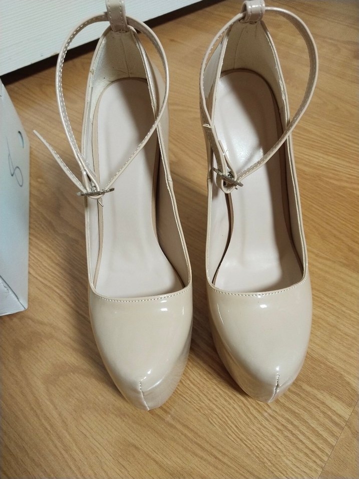 Bej Rugan Tokalı İnce Topuklu Kadın Ayakkabı - Görsel 2