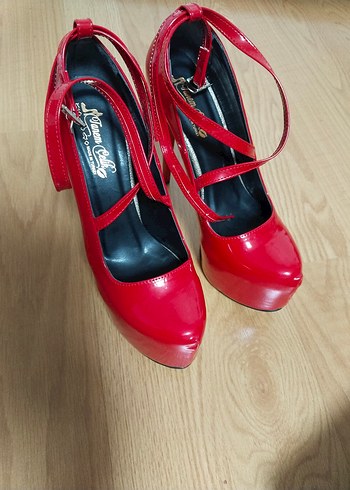 Parlak Kırmızı Stiletto Platform Topuklu - Görsel 2