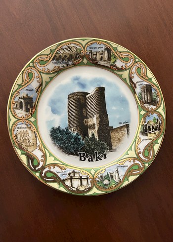 Bakü temalı duvar tabağı