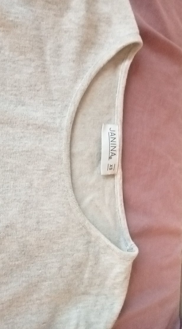 Kadın açık gri Keten Uzun Kollu Basic Kazak - Görsel 3