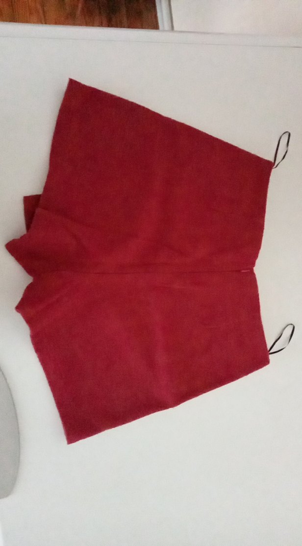 Kırmızı Mini Etek Yırtmaç Detaylı - Görsel 3