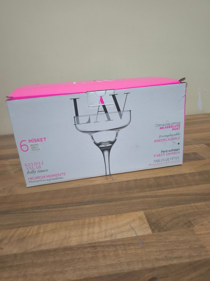 LAV Misket 6'lı Beyaz Kadeh Seti - Görsel 5