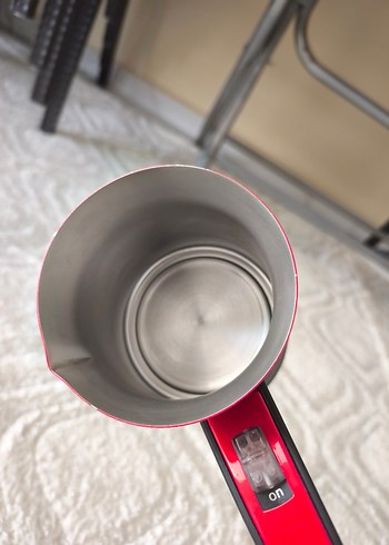 Kırmızı Elektrikli Türk Kahvesi Cezvesi - Görsel 4