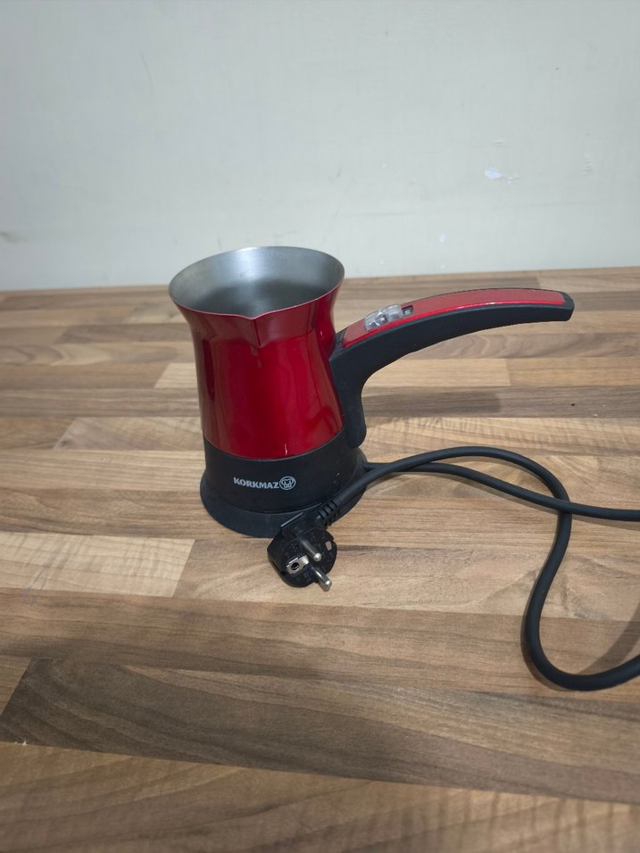 Kırmızı Elektrikli Türk Kahvesi Cezvesi - Görsel 3