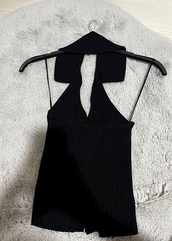 Zara Siyah Halter Yaka Üst - Görsel 3