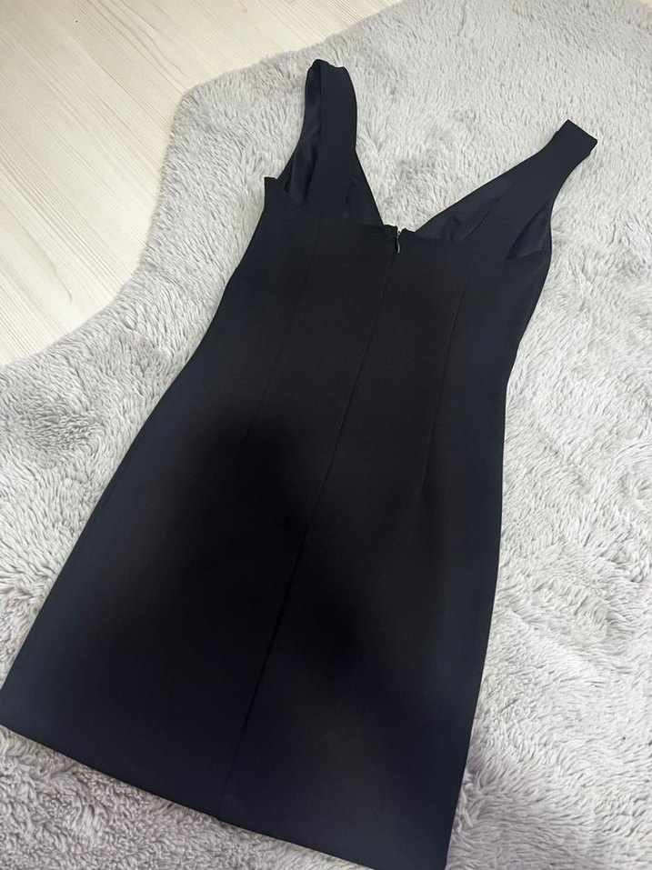 Siyah Mini Elbise - Görsel 4