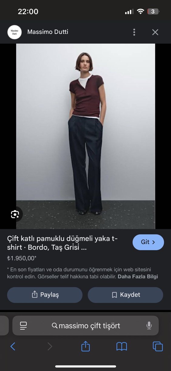 Bordo Düğmeli Kısa Kollu Kadın Tişört - Görsel 4