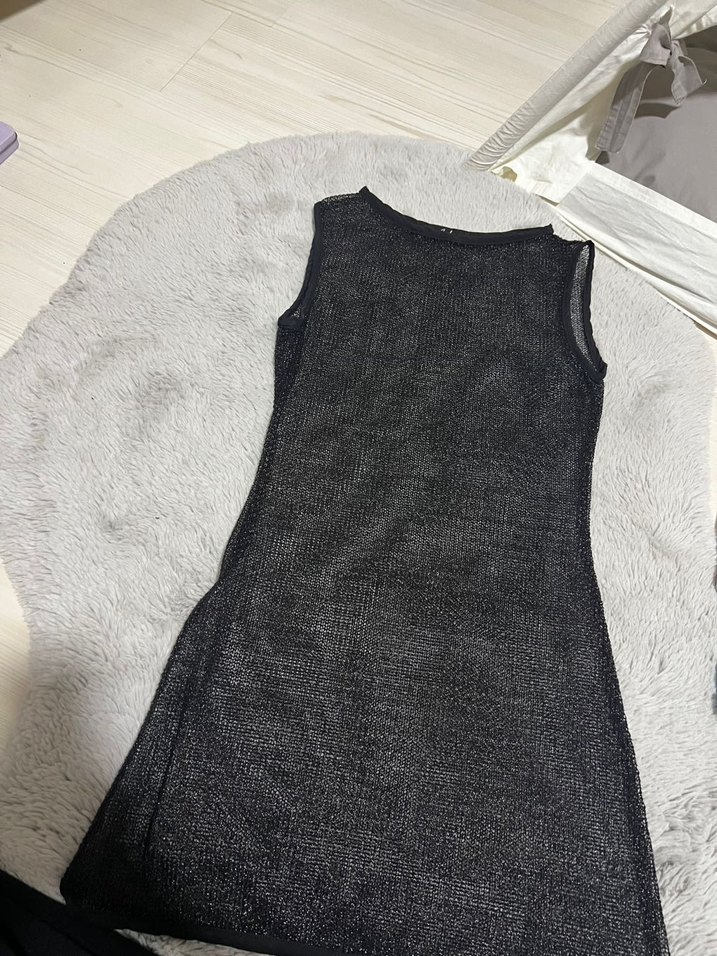 Mini Siyah Plaj Elbisesi - Görsel 2