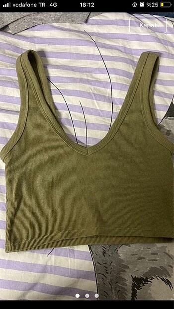 pull&bear haki crop